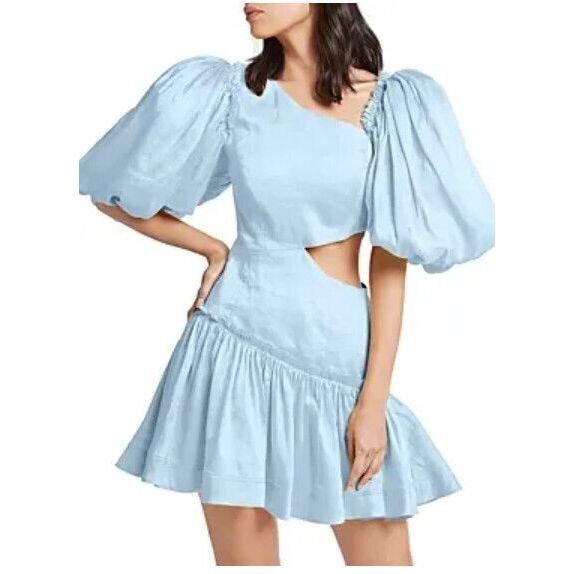 Aje Light Blue Mini Dress